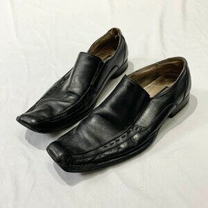 Stacy Adams Black Genuine Leather Slip On Loafers Dress Shoes Men's Size 10M